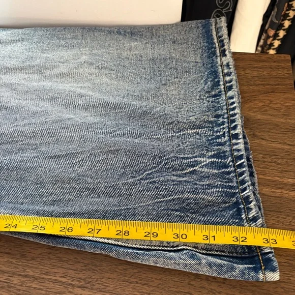 ❤️ Maison Margiela Women's Flared Jeans Distressed Blue Denim 29 - Picture 11 of 12